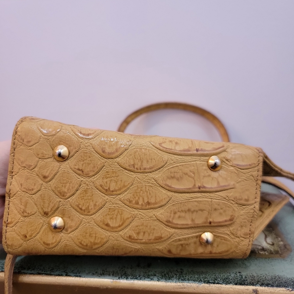 Sergio Cerruti Roma Vintage Avante Garde Mini Tan Leather Handbag - Picture 4 of 14